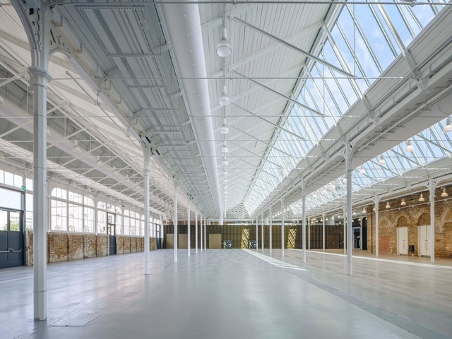 The Fireworks Factory at Woolwich Works / Bennetts Associates - Interior Photography, Cultural Center, Beam, Facade, Door