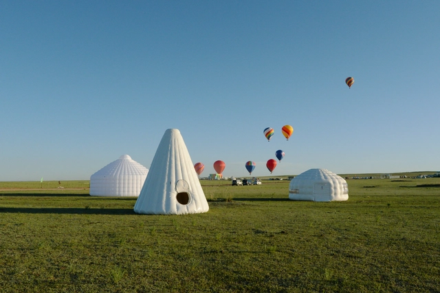 Air Ger, Yurta inflable de Mongolia / Ger Atelier - Fotografía exterior, Arquitectura Residencial
