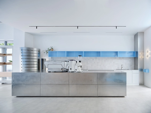 Café NONSCALED / TCTC - Fotografía interior, Arquitectura De Uso Mixto, Cocina, Fachada, Encimera, Tarjas