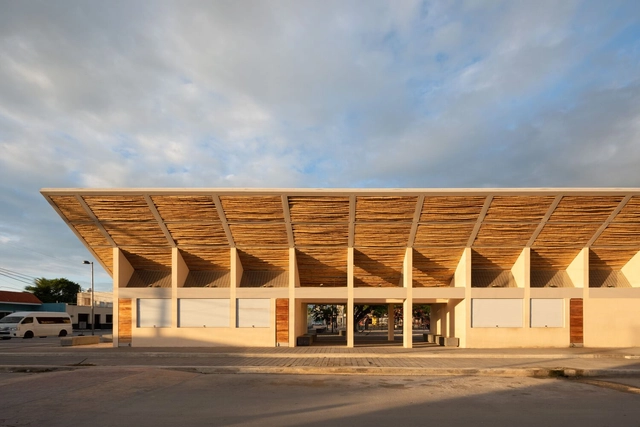 摊位乘凉，Chicxulub 广场 / Estudio MMX - 建筑图, 市场, 表皮, 梁