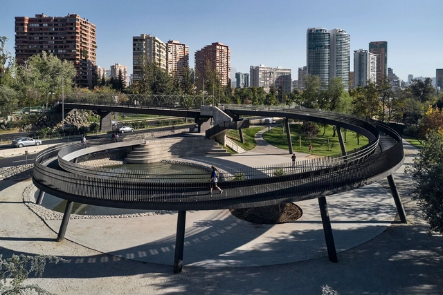  Cuauhtémoc Park Ramp / Carreño Sartori Arquitectos - Exterior Photography, Public Space, Garden, Handrail, Cityscape