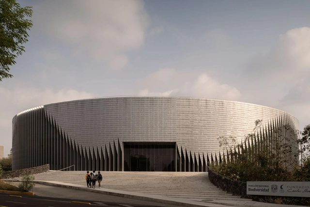 Pabellón Nacional de la Biodiversidad / Fernanda Ahumada + FREE - Fotografía exterior, Museo, Fachada, Arco