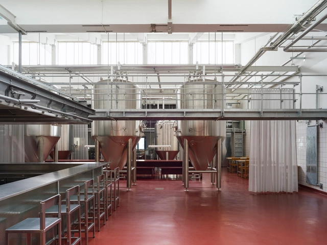ÅBEN Brewery / pihlmann architects - Interior Photography, Brewery, Beam, Door, Chair, Table
