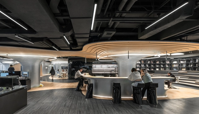 魅影之环,灵游坊总部 / 零壹城市建筑 - 室内图, 办公室内设计, 厨房