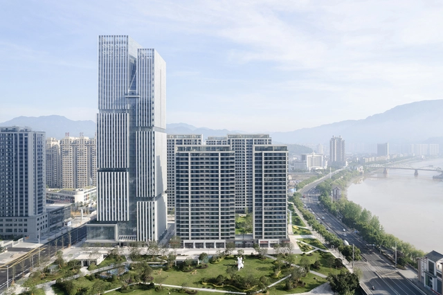 楠盛中心 / 上海墨度建筑 + 上海帝奥建筑 - 建筑图, 摩天楼, 表皮, 城市