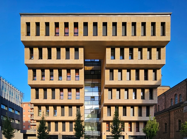 Mario Botta's Residenza Cittadella Captured by Paul Clemence in Lugano, Switzerland - Featured Image