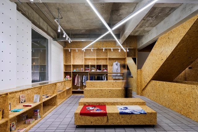 Hakken Café and Store / Studio Kota - Interior Photography, Retail , Beam, Table, Chair