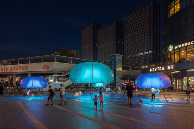 Floating Pavilion / Daxing Jizi Design - Exterior Photography, Lighting, Facade, Cityscape