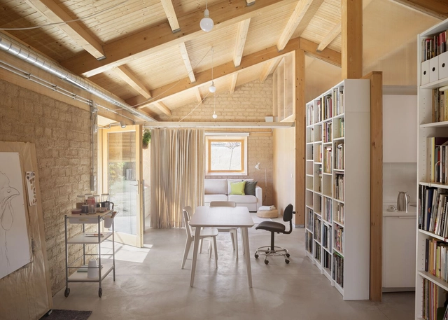 Earth House / Lara Fuster Prieto - Interior Photography, Houses, Beam, Table, Chair