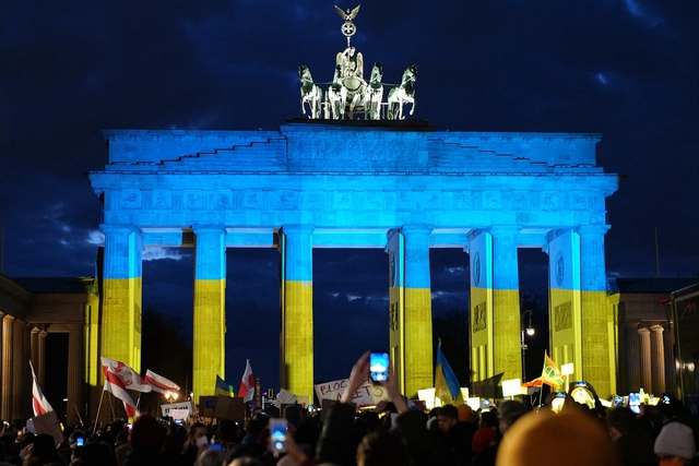 Cities Light Up in Solidarity with Ukraine - Featured Image