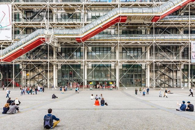 AD 经典：蓬皮杜中心 / Renzo Piano Building Workshop  + Richard Rogers - 室内图, 文化中心, 表皮, 梁
