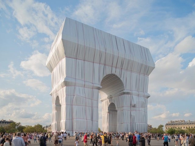 Instalação de Christo e Jeanne-Claude no Arco do Triunfo será reciclada pela Parley for the Oceans - Imagem de Destaque