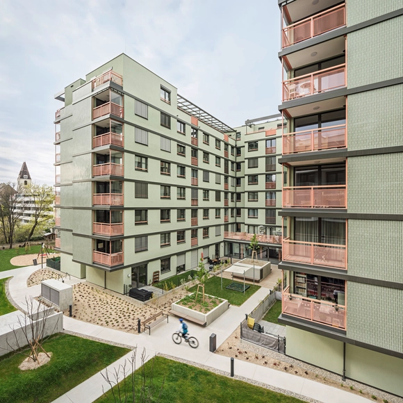 Viviendas para familias monoparentales / Clemens Kirsch Architektur - Fotografía exterior, Residencial, Fachada