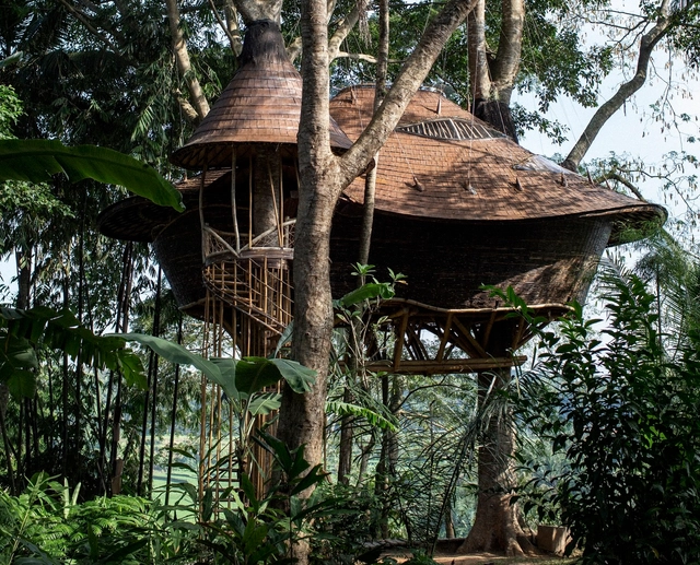 Tree House at Bambu Indah / IBUKU - Exterior Photography, Houses, Forest