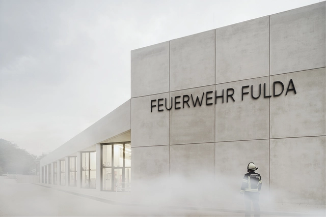 Fulda Rescue Control Center / Steimle Architekten - Interior Photography, Fire Station, Kitchen, Facade