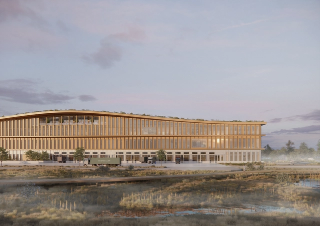 Henning Larsen Designs Largest Timber Logistics Center in Lelystad, Netherlands - Featured Image