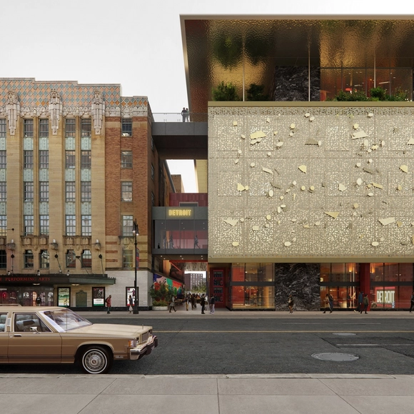 Tod Williams Billie Tsien Architects divulga projeto de expansão do Detroit Music Hall - Imagem de Destaque