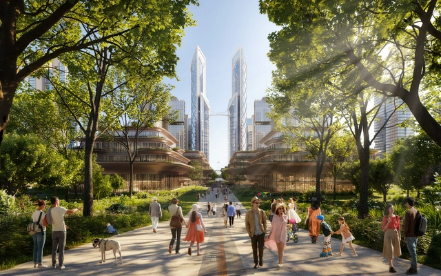 Foster + Partners gana el concurso para diseñar un nuevo centro en Hangzhou, China - Imagen Principal