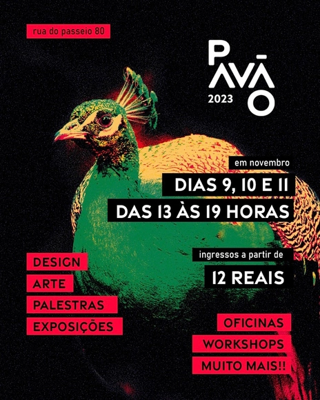 Pavão 2023 - Design, arte e cultura - Imagem de Destaque