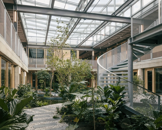 International Institute for Geo-Information Sciences / Civic Architects + VDNDP - Exterior Photography, Sustainability, Garden, Facade