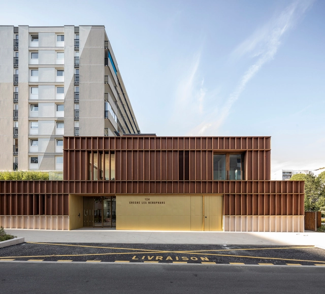 日间托儿所和玩具图书馆 / a+samueldelmas architectes - 建筑图, 日托中心, 表皮