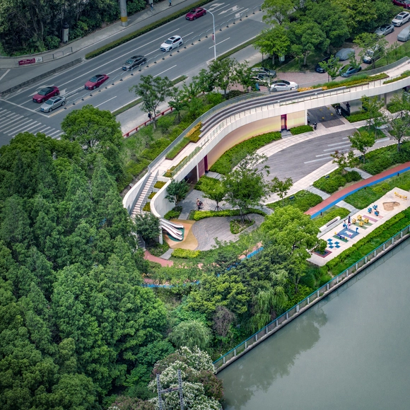 金桥曹家沟滨河景观更新设计 / VIA 维亚景观 - 建筑图, 景观设计, 花园