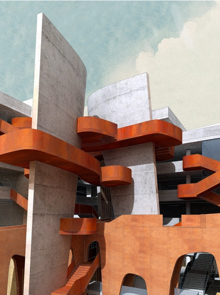 CRAB Studio divulga projeto para Centro Cultural BRIJ em Nova Deli, Índia - Imagem de Destaque