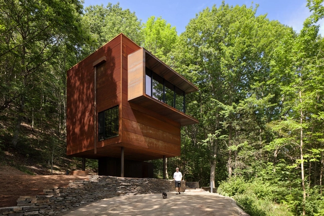 White Rock House / Omar Gandhi Architect - Exterior Photography, Houses, Door, Facade, Stairs, Forest