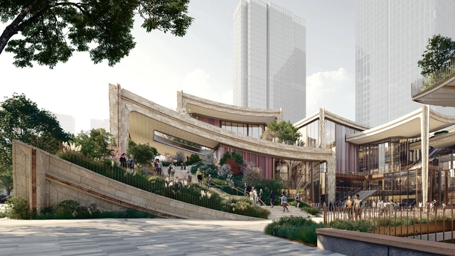 Heatherwick 公布‘中国古城西安新购物区’设计方案，回应传统的建筑立面 - 主图