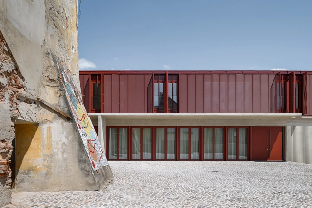 Revitalization of Old Glassworks / ELEMENTARNA - Exterior Photography, Community Center, Facade, Stairs, Handrail, Fence