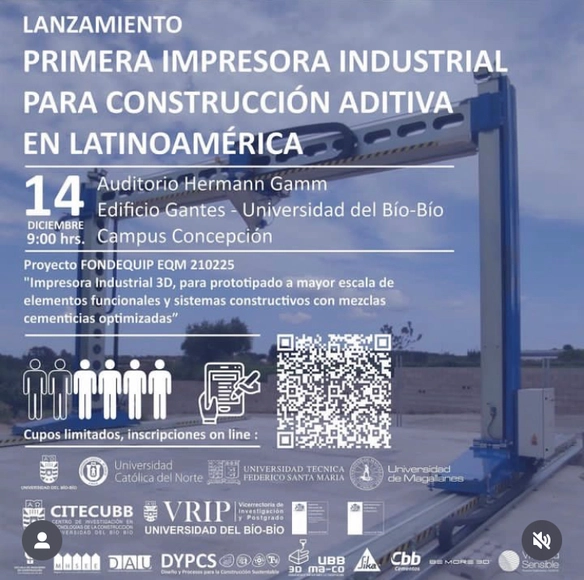 Lanzamiento de la primera impresora industrial para construcción aditiva en Latinoamérica / UBB - Imagen Principal