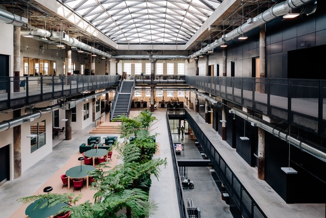 Newlab at Michigan Central  / Civilian Projects - Interior Photography, Offices Interiors, Beam, Facade, Table