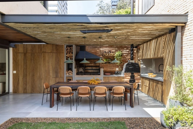  Casa FR / Shinagawa arquitetura - Fotografia de Interiores, Casas, Terraço, Viga, Fachada, Porta, Mesa, Cadeira