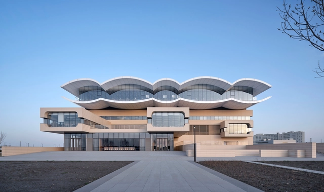 Library and School Gate of CAUC / TJAD Original Design Studio - Exterior Photography, Library, Facade