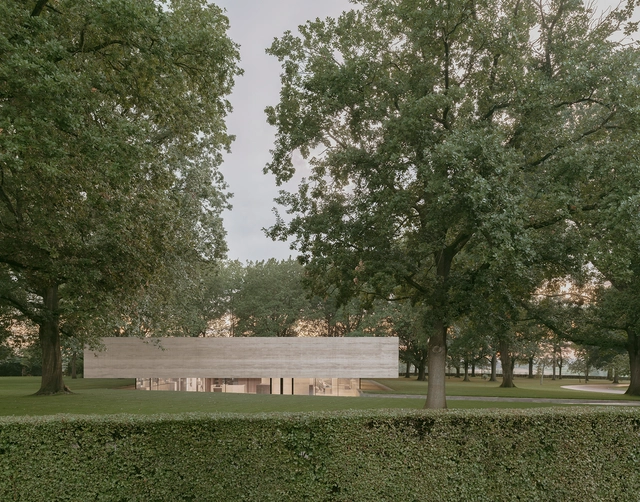 Netherlands American Cemetery Visitor Center / KAAN Architecten - Exterior Photography, Visitor Center, Garden