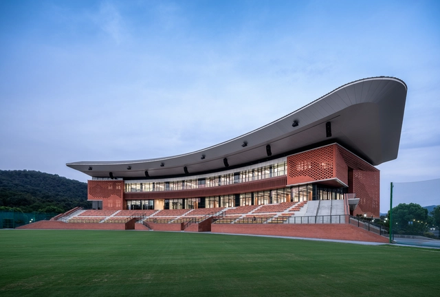 浙江工业大学屏峰校区亚运板球场 / 浙江工业大学工程设计集团 - 建筑图, 体育场馆, 表皮