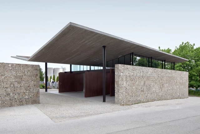 Salão Funerário / Moser und Hager Architekten - Fotografia de Exterior, Espaços  Fúnebres, Fachada