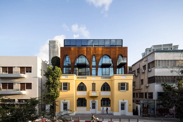 22 Montefiori Residential and Commercial Building / Yaniv Pardo Architects - Exterior Photography, Refurbishment, Facade, Arch, Arcade