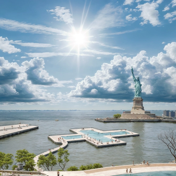 La primera piscina flotante de +POOL se inaugurará en Nueva York - Imagen Principal