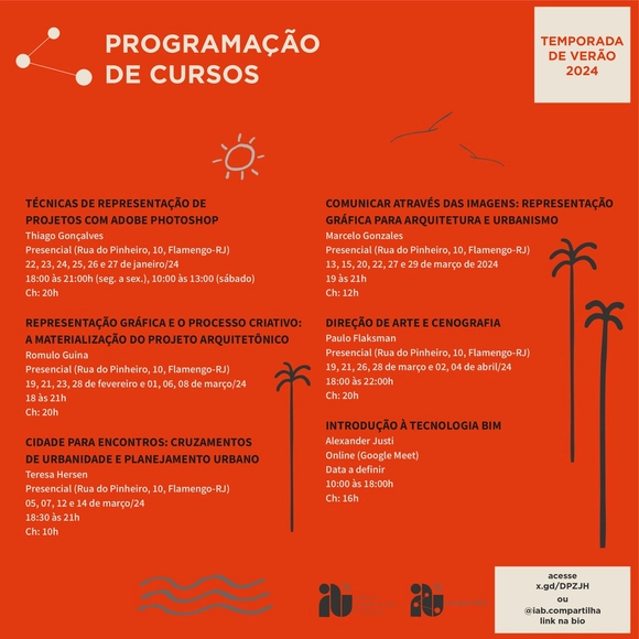 Temporada de cursos de verão 2024 do IAB-RJ - Imagem de Destaque