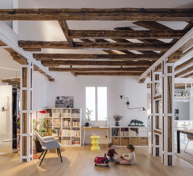 Ciel/ gon architects - Fotografía interior, Interiores De Apartamentos, Fijación Vigas