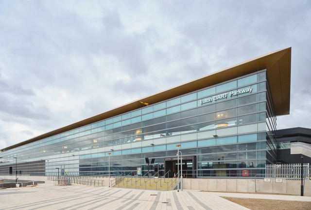 Luton Direct Air-Rail Transit (DART) / Arup - Exterior Photography,           Metro Station, Facade