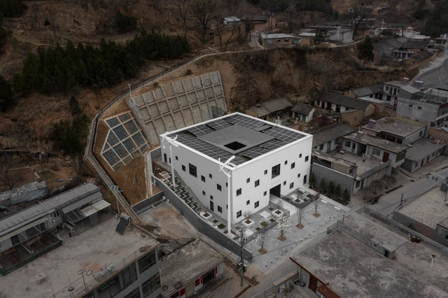 SQUARES in Tianshui Library  and Daycare / SAKO Architects - Drawings, Day Care, Facade