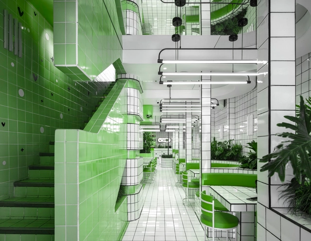 Vegan Metrix Restaurant / RENESA Architecture Design Interiors Studio - Interior Photography, Restaurant & Bar Interiors, Facade