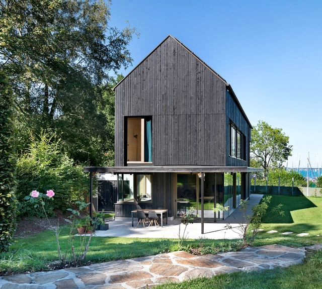 Casa F / bogenfeld Architektur - Fotografía exterior, Casas, Jardín, Puerta, Fachada