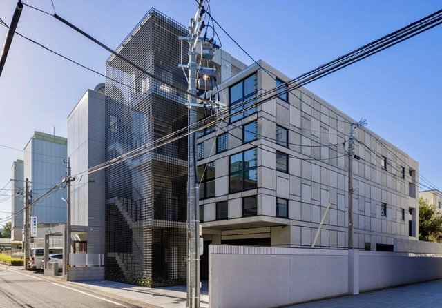 LATTICE in Fukuoka Multi-tenant Building / SAKO Architects - Exterior Photography, Residential, Facade