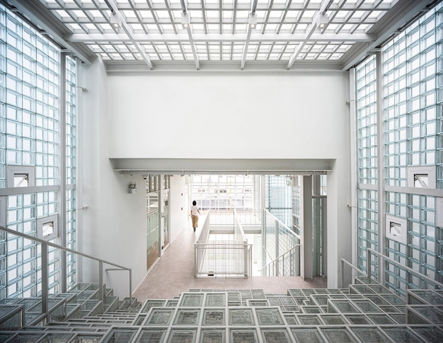 Where’s House Warehouse / pbm - Drawings, Offices, Door, Facade, Handrail, Beam, Stairs, Lighting
