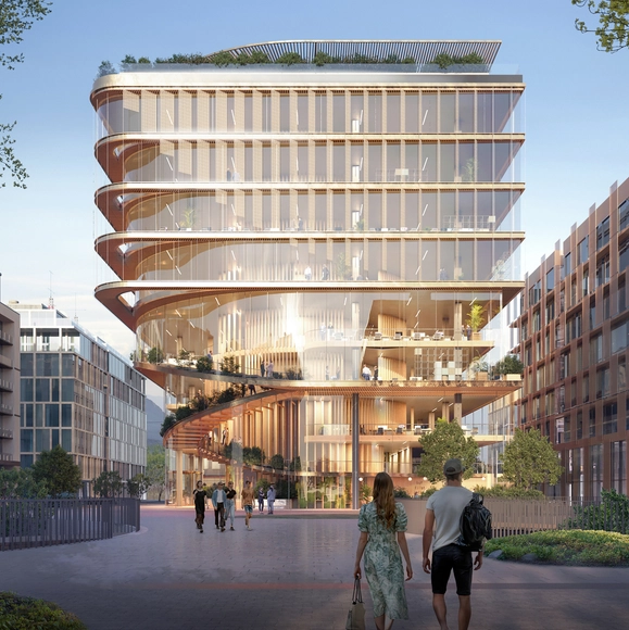 UNStudio diseña edificio híbrido en Luxemburgo ocupando acero 100% reciclado - Imagen Principal