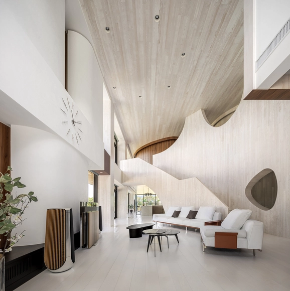 Casa armonía con la naturaleza / Yuan Architects - Fotografía interior, Casas, Mesas, Iluminación, Sillas