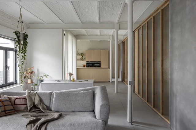 Loft 1902 / POESENVANHIEL architects - Fotografia de Interiores, Loft, Dormitório, Fachada, Viga